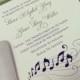 Music Note Romantic Wedding Invitation Suite - "The Grant"