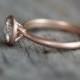 Moissanite Ring,  Rose Gold Engagement Ring , Unique 14k Satellite Ring Design for the Modern Bride // Conflict Free Diamond Alternative
