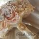 Vintage Style Bridal Brooch Bouquet, DEPOSIT ONLY for a Pink and Ivory Gold Brooch Bouquet, Brooch Bouquet, Custom Jeweled Bridal Bouquet