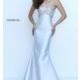 Silver Sherri Hill Prom Dress with Sweetheart Neckline - Discount Evening Dresses 