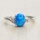 Silver Lab Opal Ring, Dark Blue Opal Ring, Blue Opal Ring, Opal Engagement Ring, Promise Ring, Sapphire Opal Ring, October Birthstone