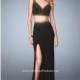 Black La Femme 22249 - 2-piece High Slit Jersey Knit Dress - Customize Your Prom Dress