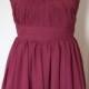 Red Purple Short/Floor Length Strapless Bridesmaid Dress Chiffon Red Bridesmaid Dress-Custom Dress