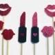 Glitter Lips & Lipstick Photo Booth Props