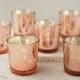30 ROSE Gold MERCURY Blush Glass VOTIVE Candle Holders Bulk Lot Wedding Pink Lighting Ceremony Tablescape Reception Decor Event Party