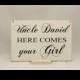 Personalized Ring Bearer Sign, Wedding Ideas, Hanging, Jute String,Page Boy Sign, Wooden Plaque, here comes your girl, 316