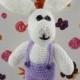 Coniglietto giocattolo a uncinetto, toy bunny crocheted, coniglietto di Pasqua, regalo bambino, peluche coniglio, handmade, made in Italy