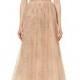 Star-Embellished Strapless Gown, Nude
