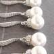 Set of 3 Bridesmaids EarringsBridal Pearl Earrings,Swarovski Pearls,Cubic Zirconia, Drop Pearl Earrings,Bridesmaid Earrings,3 Pairs Earrings