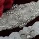 White Garter - Ivory Wedding Garter - Bridal Garter Set - Crystal Garter - Bride Accessory Lace Beaded  Accessories Jewelry Garters
