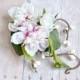 Pink hair clip, woodland berry clip, floral hair clip, wedding hair accessory - Fleurette