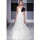 Isaac Mizrahi SS13 Dress 7 - A-Line Spring 2013 White Sweetheart Isaac Mizrahi Full Length - Nonmiss One Wedding Store