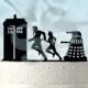Dr Who Tennant Inspired Run From Daleks Wedding Cake Topper
