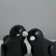 Black Bird Wedding Cake Topper - Shown in Black and White - Customizable Cake Topper Love Birds - Choice of Colors