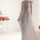 Charming A-line Off-the-shoulder Beading Ruching Floor-length Tulle Cocktail Dresses - Dressesular.com