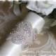 Rhinestone Crystal Bridal Bouquet Wrap, Beaded Crystal Wedding Bouquet Wrap, Jeweled Bouquet Cuff, Bridal Cuff Bracelet, No. 3040BW