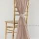New Spring '16 Chiffon chair cover sash ~ Nude Mocha - Wedding chair decor - Bridal chair Sweetheart table - Dinner parties