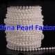 35Meter/Roll 6MM White Diy Craft 6mm Faux Fused Pearl Bead Garland String Chain Wedding DIY Decorations Garland