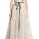 Seersucker Organza Strapless Gown, Silk White