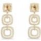 Ch&acirc;telaine Triple-Drop Champagne Citrine Earrings with Diamonds