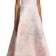 Spring Blossom Jacquard Strapless Gown, Light Pink