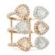 18k Rose & White Gold Diamond Triple-Shank Ring, Size 7