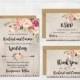 Floral Boho Wedding Invitation Suite, Printable Boho Wedding Invite, Floral Rustic Wedding Invite, Peonies Wedding Invite, Download, 109-A