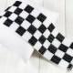 Bracelet black and white , checkerboard pattern , woven on a loom , black bracelet , bracelet with beads , white bracelet , wide bracelet