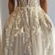 Honorable Deep V-Neck Sleeveless Court Train Appliques Wedding Dress With Lace