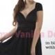 Bridesmaid Dress Infinity Dress Black Lace Knee Length Wrap Convertible Dress Wedding Dress