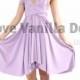 Bridesmaid Dress Infinity Dress Lilac Straight Hem Knee Length Wrap Convertible Dress Wedding Dress