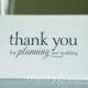 Wedding Card to Your Wedding Planner or Coordinator -- Thank You for Planning Our Wedding - Vendor Thank You Note CS08