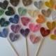 Paper Quilled Heart Cupcake Topper Wedding Party or Valentine's Day Table Decorations