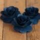 150  Pcs Navy Blue Birch Wood Roses for Weddings, Home Decorations, Scrapbooking and Floral Arrangements