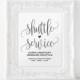 Shuttle Service Sign, Shuttle Service Printable, Wedding Sign, Wedding Printable, Wedding Shuttle Sign, PDF Instant Download 