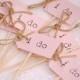 I Do Party Picks - blush pink with twine bows - set of 10