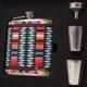 Personalized flask gift set // Aztec design
