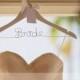 Personalised Wedding Dress Hanger with Flower or Bow