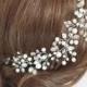 Bridal Headpiece, Wedding Hair Vine, Bridal Hair Vine, Bridal Hair Accessories, Crystal Pearl Headpiece, Wedding Pearl Halo, Ornament