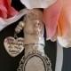 Beautiful Wedding Bouquet Photo Charm Silver Photo Frame Bridal Bouquet Locket and Heart Charm with a clear cover & Gift Bag
