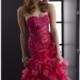 Ruffled Hi Lo Dress by Jasz Couture 5088 - Bonny Evening Dresses Online 