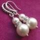 Wedding earrings, bridesmaid earrings, pearl bridal earrings, bridesmaid jewelry, rhinestone & pearl earrings, wedding jewelry