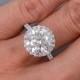 5.31 ctw Round Cut Diamond Ring H Color/SI2 Clarity Enhanced Diamond Ring