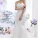 Perfect Trumpet-Mermaid Sweetheart Chapel Train Tulle Wedding Dress CWLT130EB - Top Designer Wedding Online-Shop
