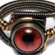 Steampunk Jewelry - Eyeball ring - Red taxidermy glass eye
