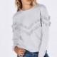 Fall 2017 new women's fashion fringe stitching skinny Turtleneck Sweater - Bonny YZOZO Boutique Store