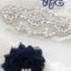 Wedding Garter Set MONOGRAM OPTION Lingerie Lace Classic Pearls and Rhinestone Setting Shabby Rose Bridal Garter Set