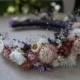 Dried Flower Crown, wedding wreath, Dried Floral Headband, Bridal Crown, Rustic Headband, Floral Head Wreath, Hair Accessories, dried flower