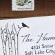 Custom Address Stamp, Christmas Address, Wedding address stamp, Calligraphy Address Stamp, Self inking or Eco Mount stamp - Birch and Bird