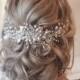 Roseanna Wedding Hairvine - FREE SHIPPING! Bridal Hair Accessories, Tiara, Circlet, Silver, Pearl and Crystal, boho, vintage, fairytale, cro